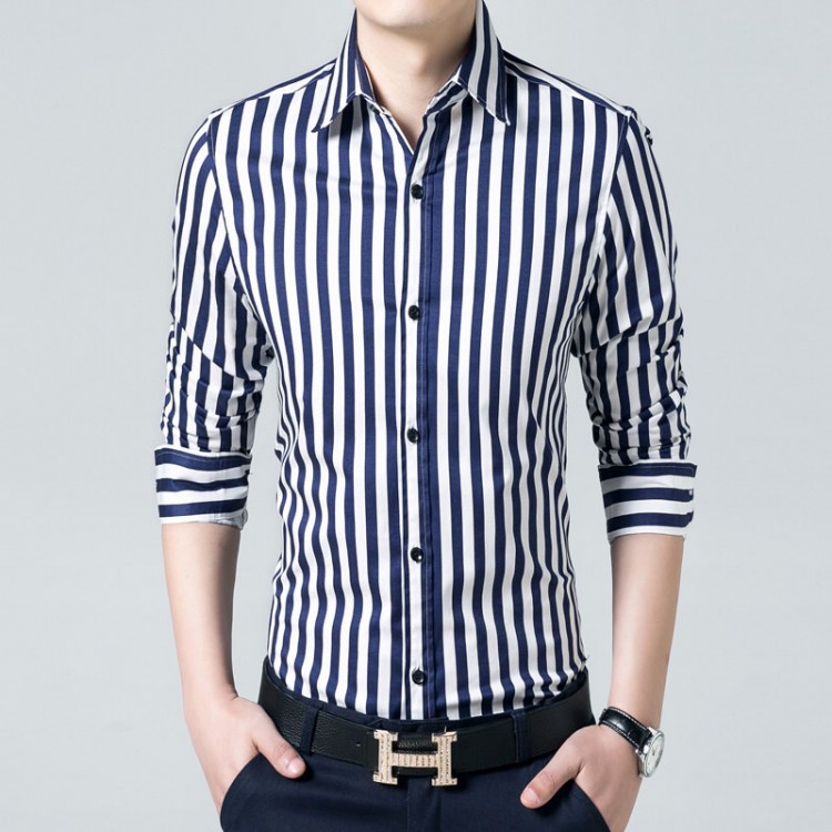 Slim fit striped shirt